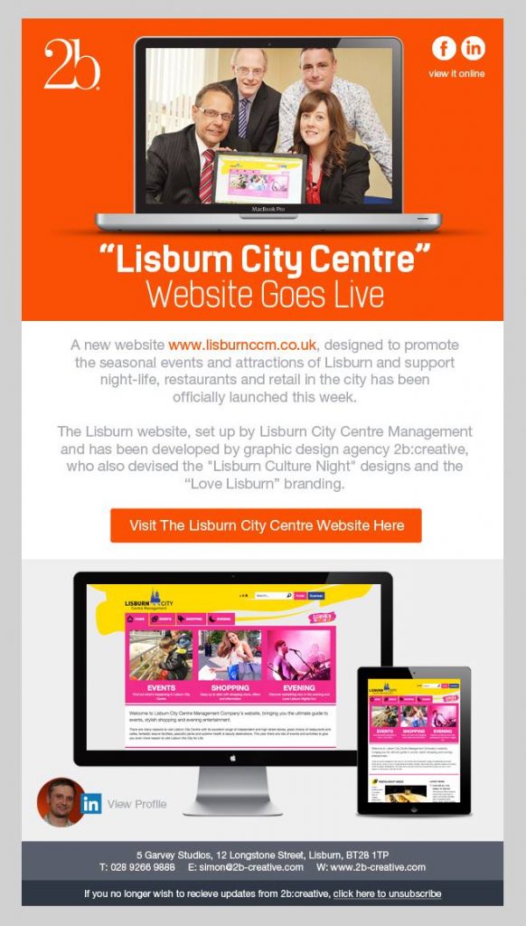 New website project completed for Lisburn City Centre Management