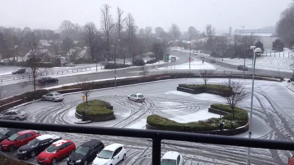 Taken from the 2b:creative balcony.....snow storm in Lisburn getting worse by th...
